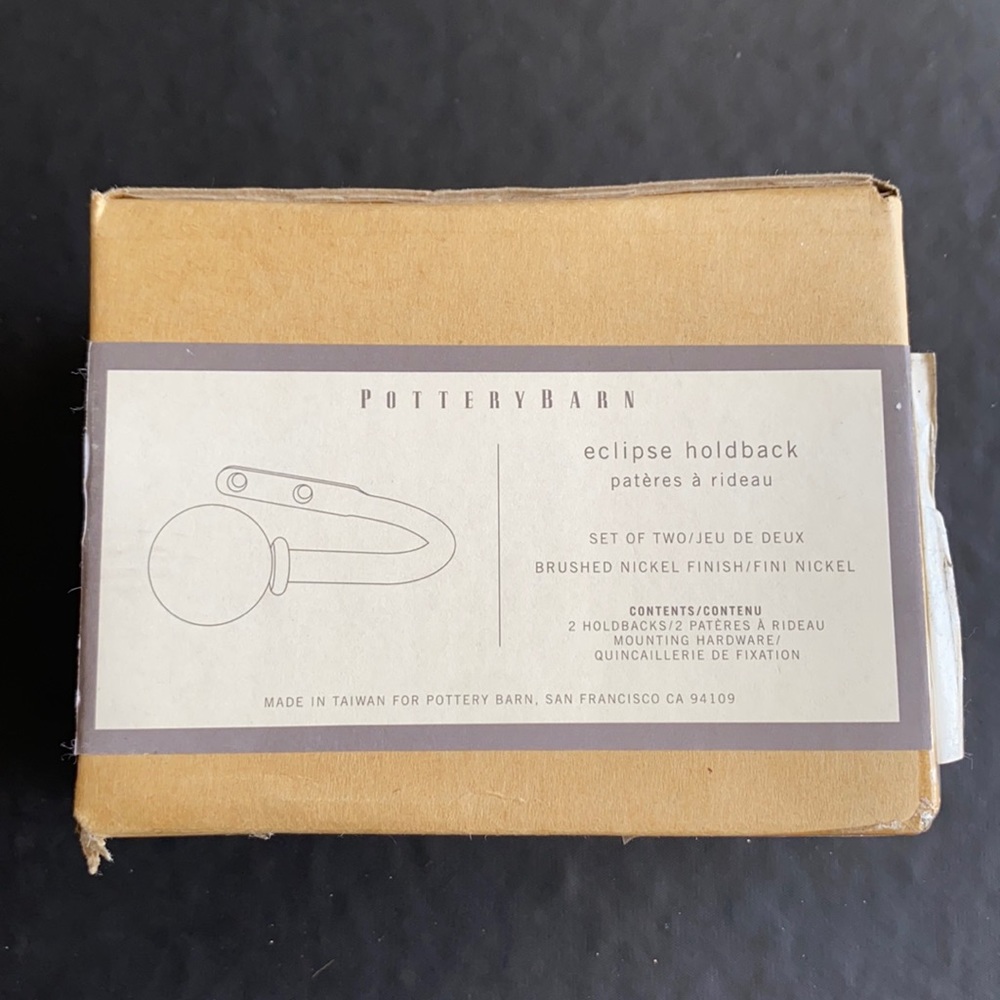 Pottery Barn Eclipse Holdback Set of 2 NWT